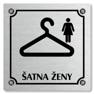 Šatna ženy, 100x100mm, stříbrná, Kansas